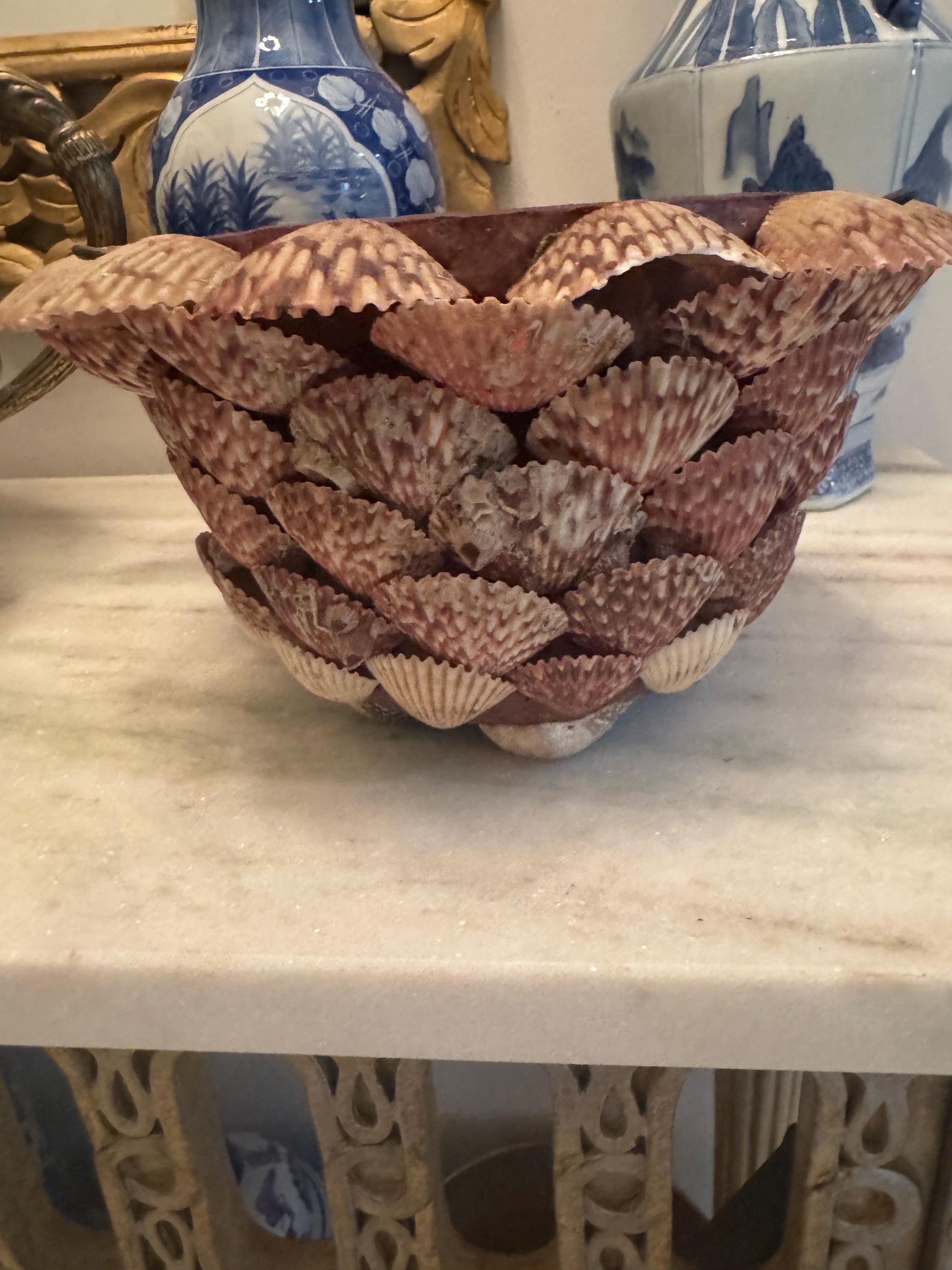 Shell Planters Vintage Shell Tony Duchete style planters