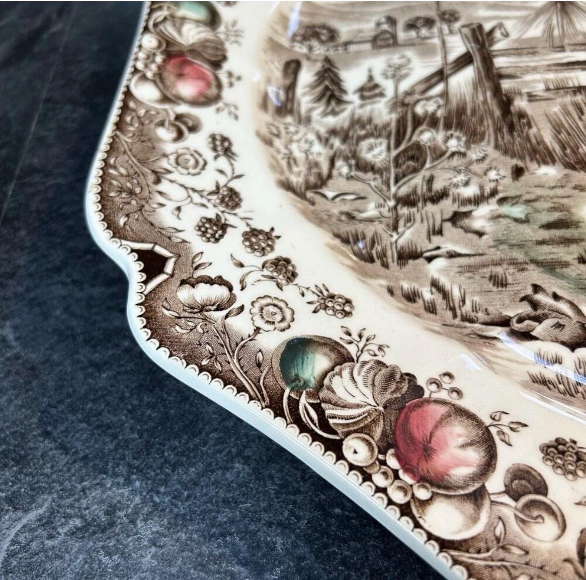 Turkey Platter His Majesty Johnson Sons made England Large Thanksgiving Serving piece