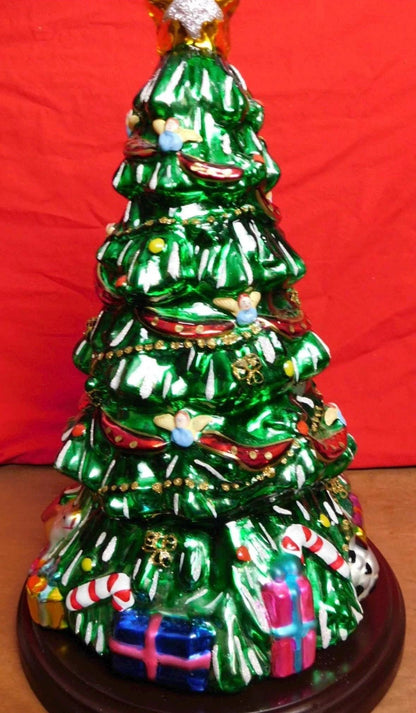 Thomas Piccone Christmas Tree Decoration 19 inch mercury glass tree vintage Christmas