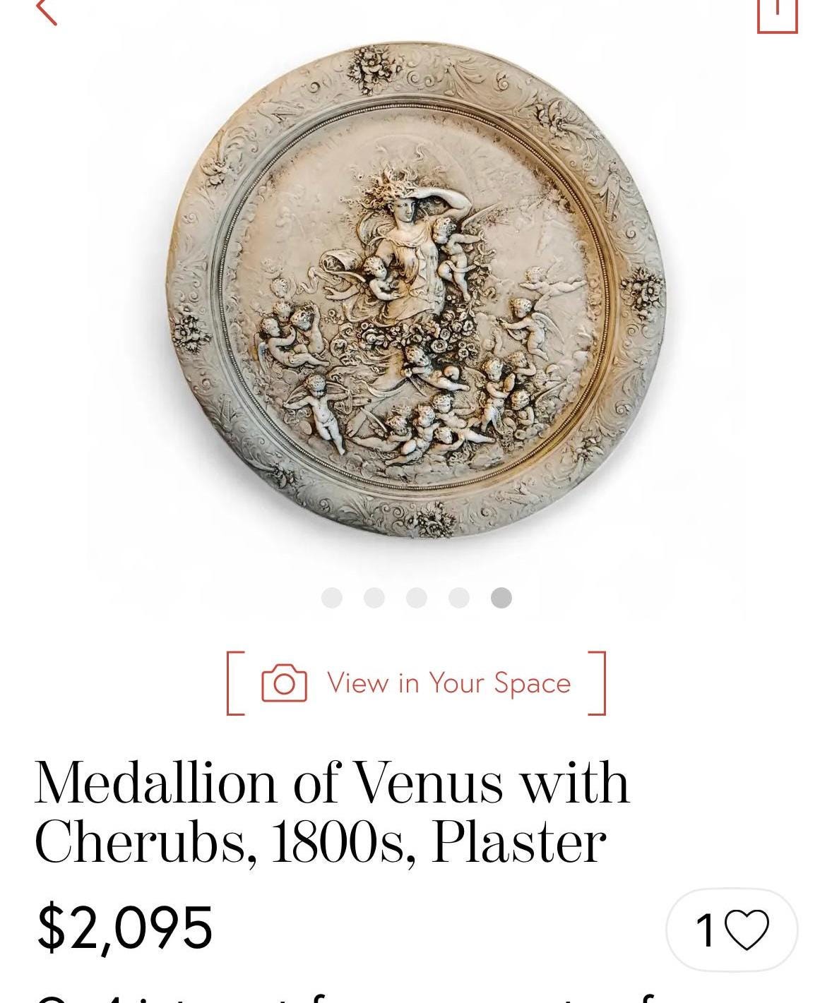 Italian Venus plaque BAs Releif
