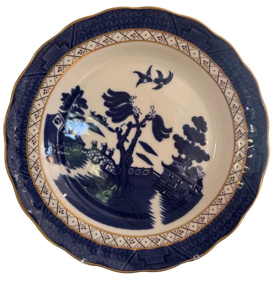 Royal Doulton Fine China Booths real old Willow dinner Plates Stunning Vintage Blue Willow