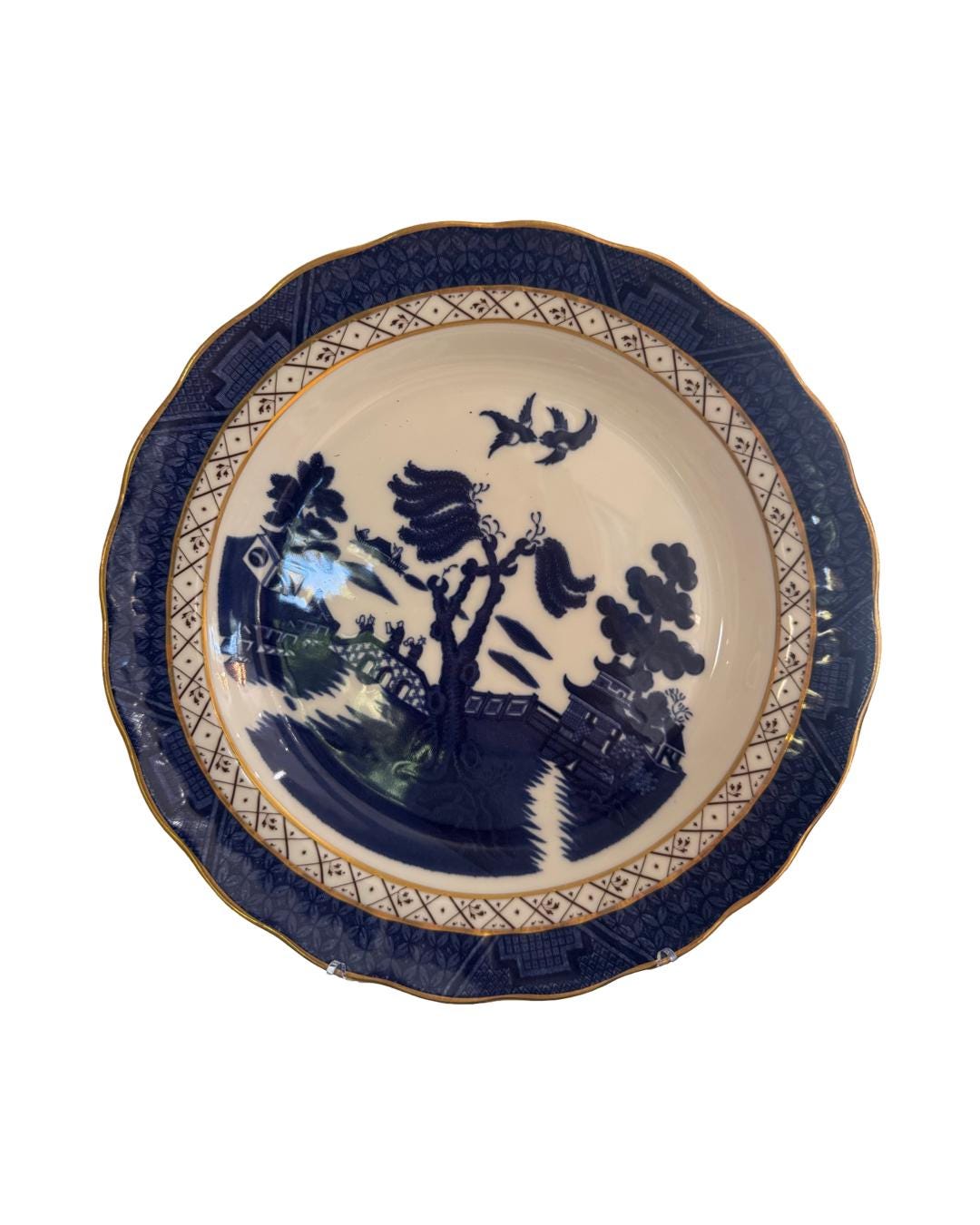 Royal Doulton Fine China Booths real old Willow dinner Plates Stunning Vintage Blue Willow