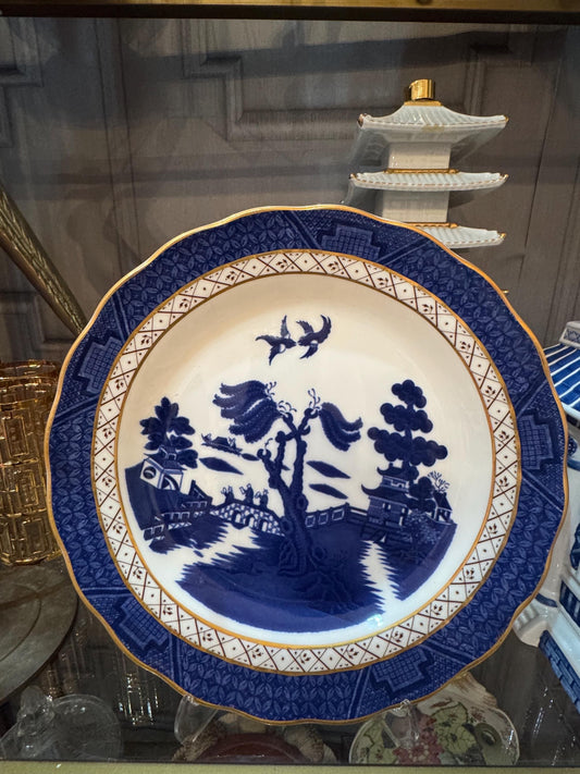 Royal Doulton Fine China Booths real old Willow dinner Plates Stunning Vintage Blue Willow