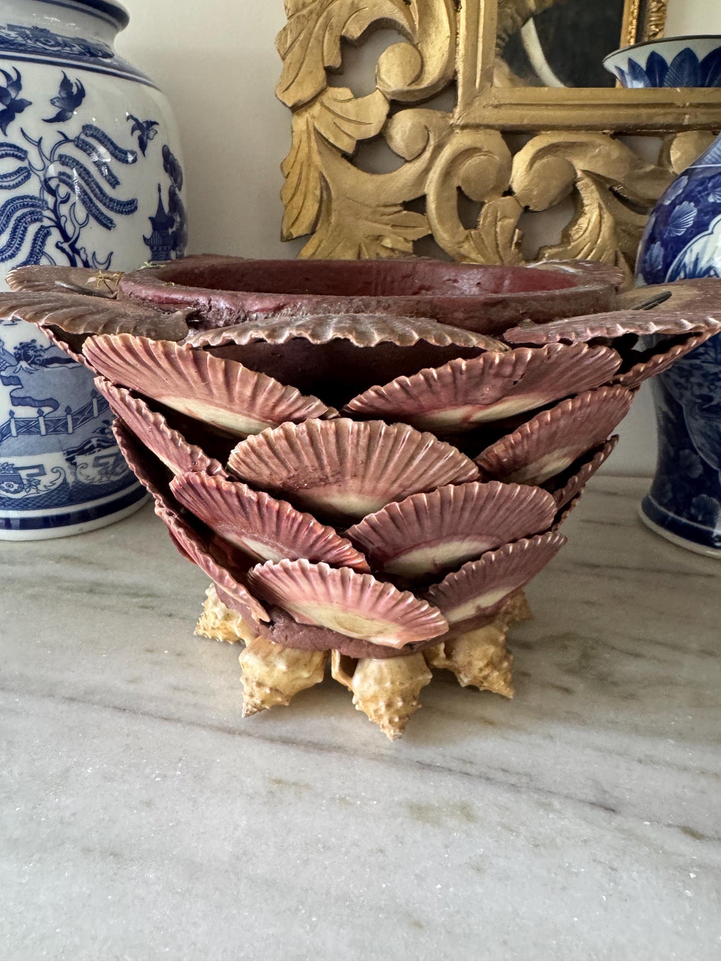 Shell Planters Vintage Shell Tony Duchete style planters