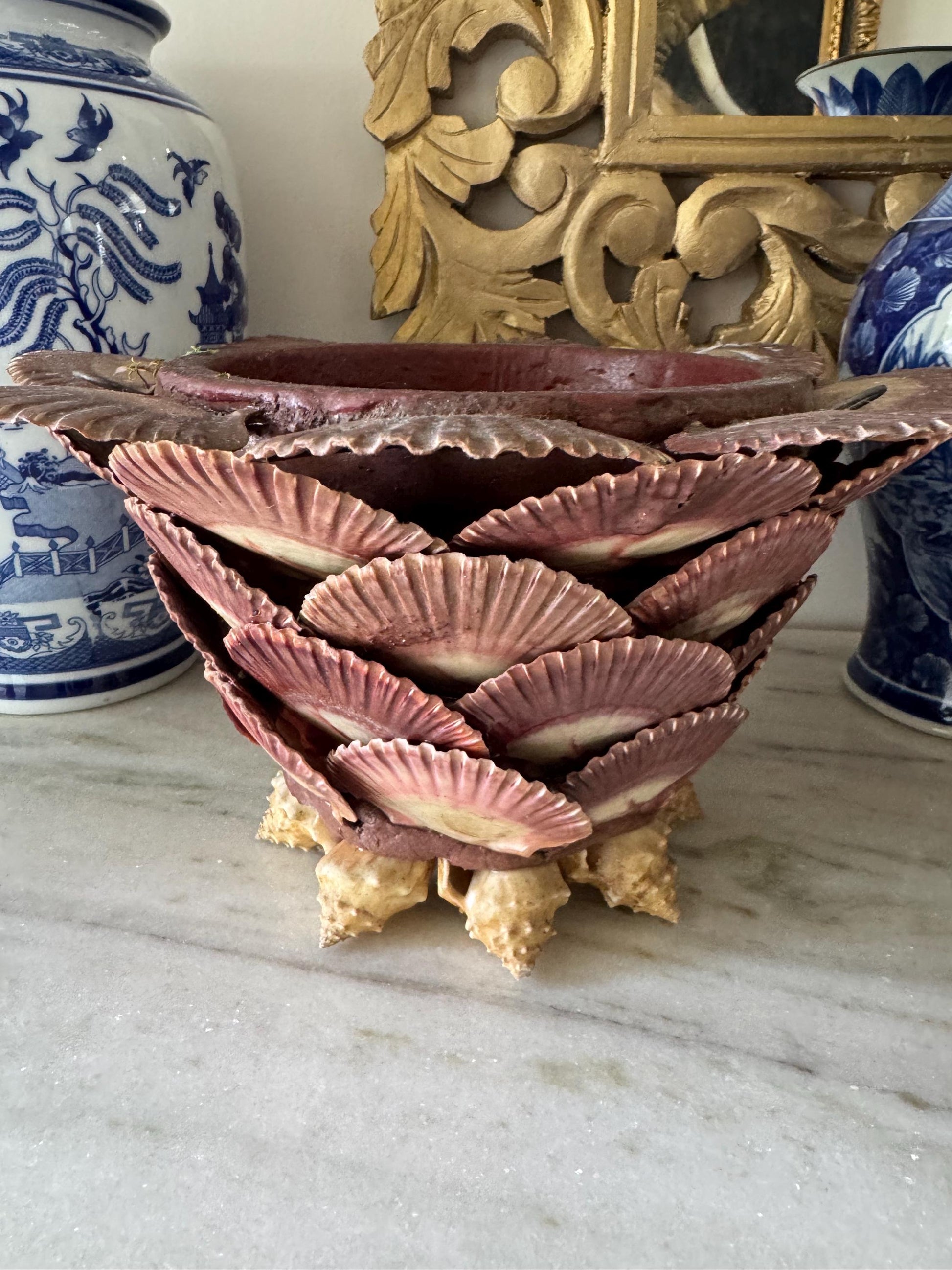 Shell Planters Vintage Shell Tony Duchete style planters