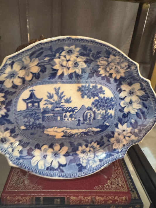 Rogers Staffordshire Elephant plate Excellent condition Blue White collectible plate