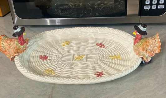 Fitz and Floyd Turkey Platter Vintage with original box