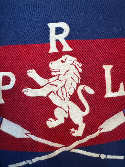 Ralph Lauen Lion Pillows Embroidered crest pillows down insets discontinued polo pillows