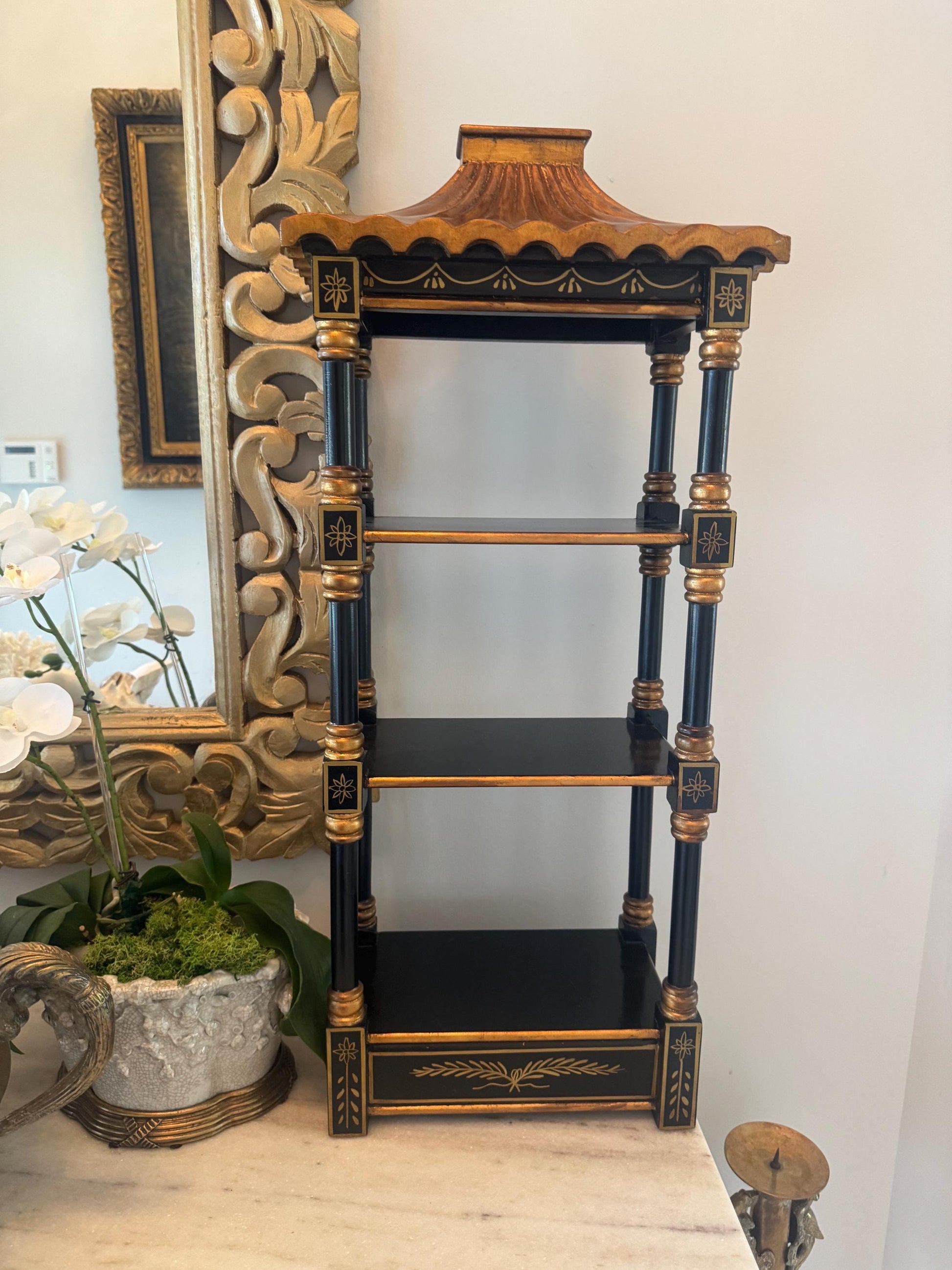 chinoserie pagoda shelf