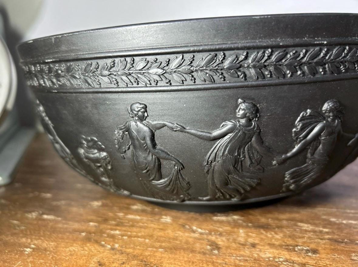black Wedgwood bowl