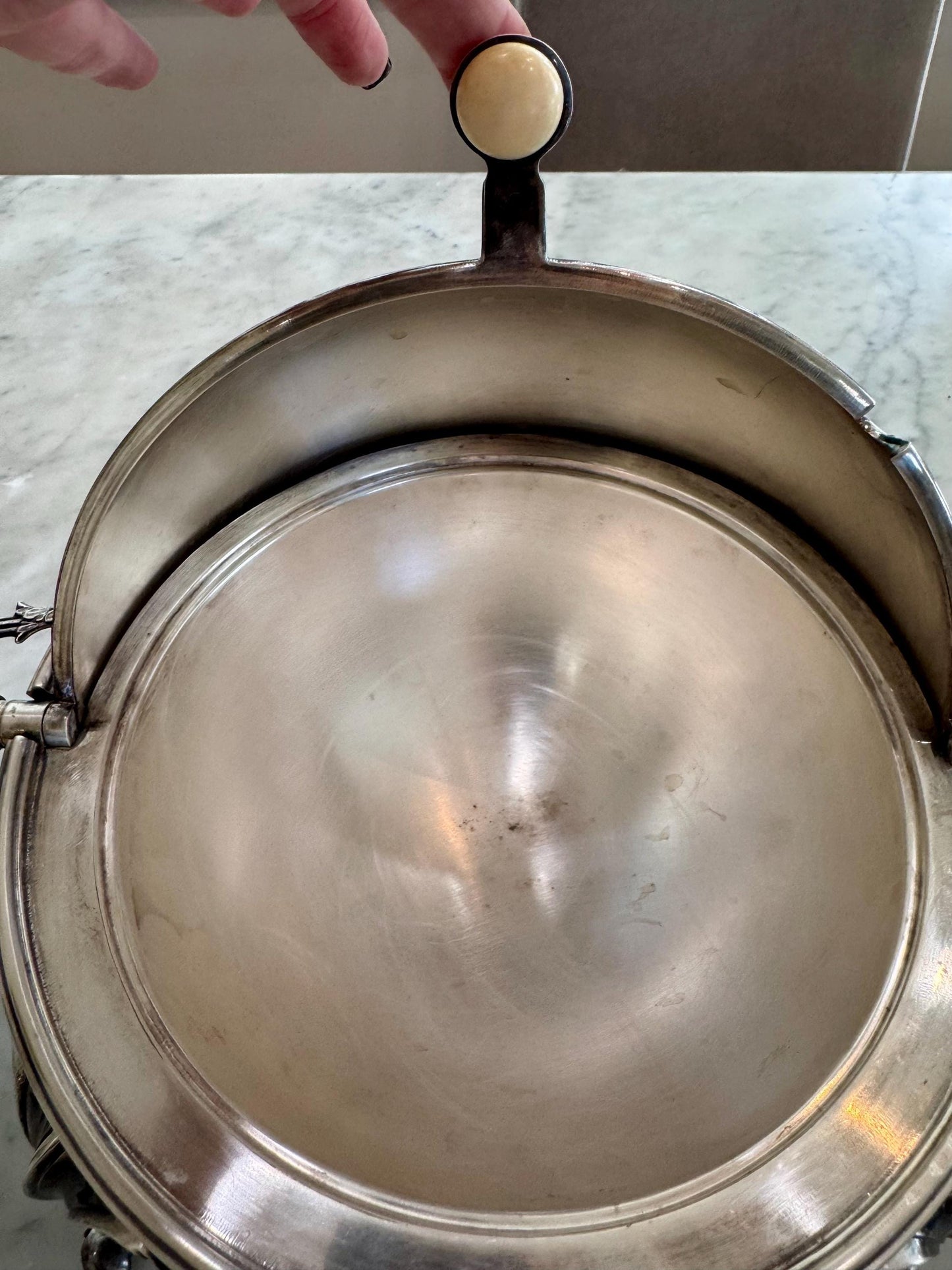 Barker Ellis Silver Dome Server with removable trays made in England beautiful antique