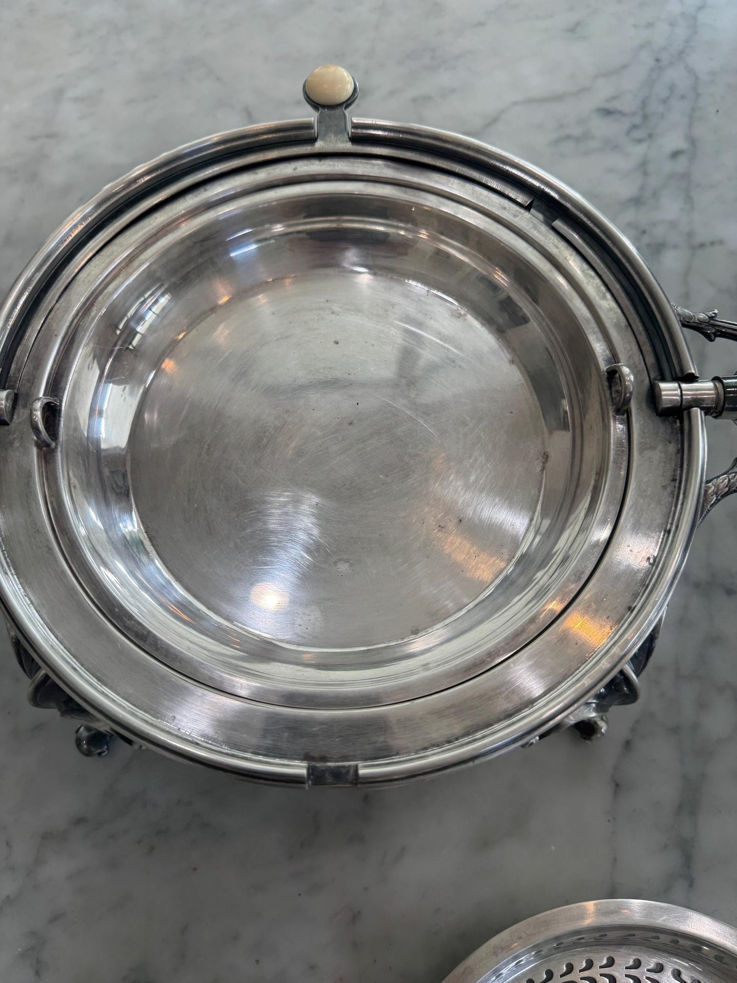 Barker Ellis Silver Dome Server with removable trays made in England beautiful antique