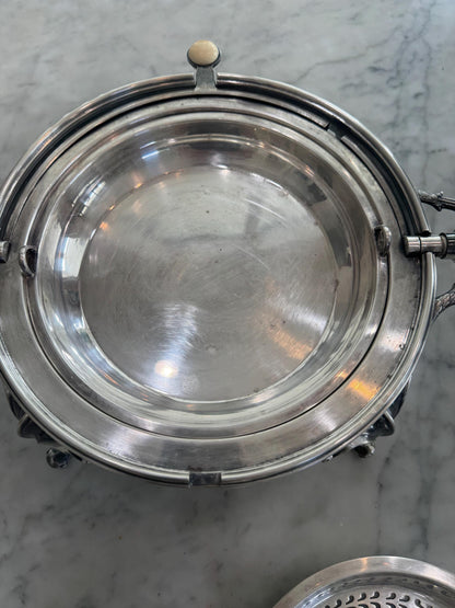 Barker Ellis Silver Dome Server with removable trays made in England beautiful antique