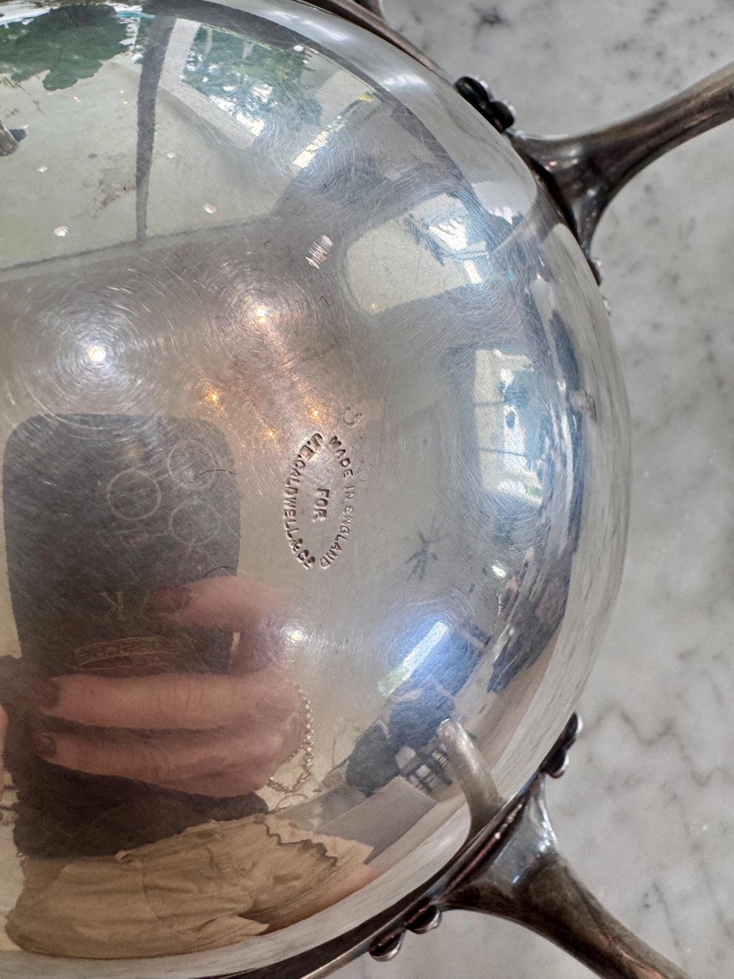 Barker Ellis Silver Dome Server with removable trays made in England beautiful antique