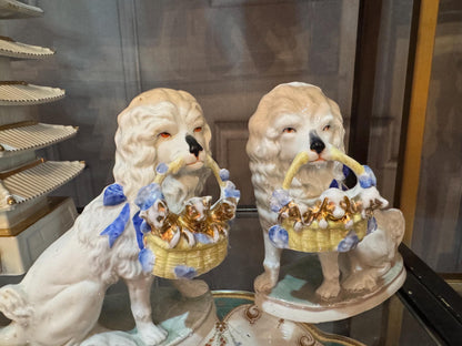 staffordshire Dresden poodles