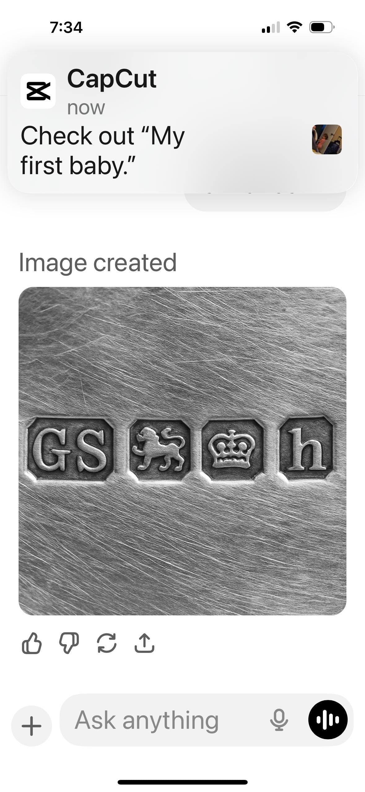 Sterling Silver Meat Dome Sheffield England 1900 George Sherwood and Sons family crest