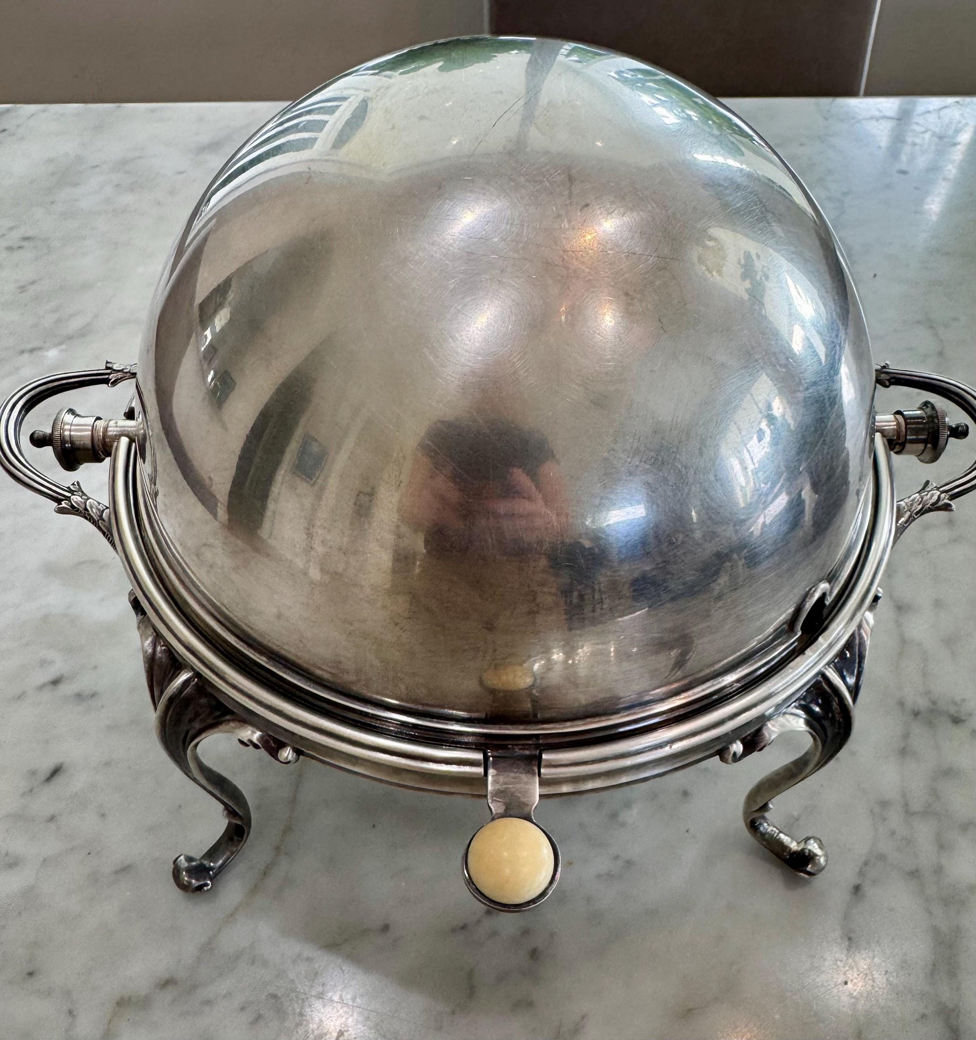 Barker Ellis Silver Dome Server with removable trays made in England beautiful antique