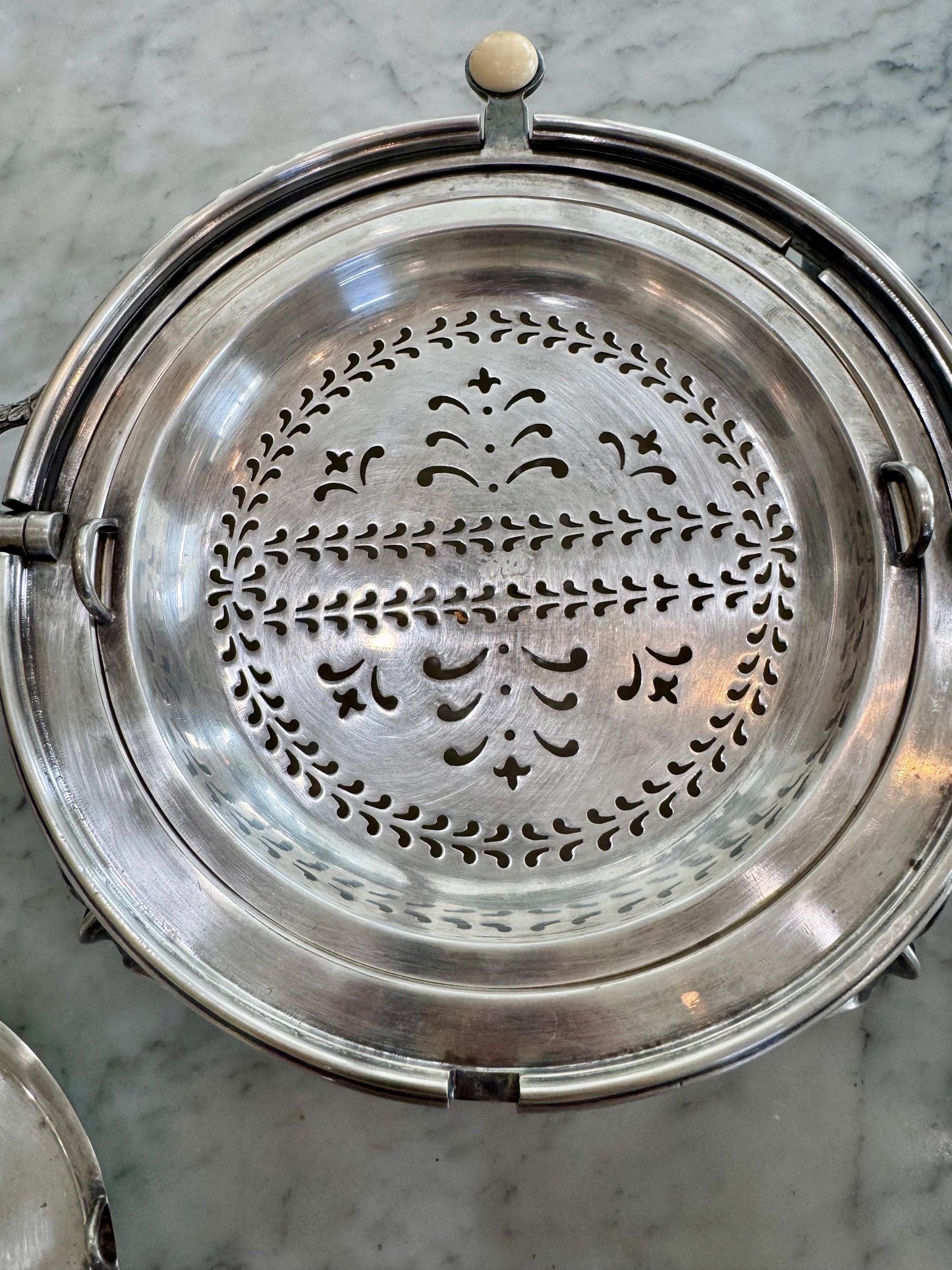 Barker Ellis Silver Dome Server with removable trays made in England beautiful antique