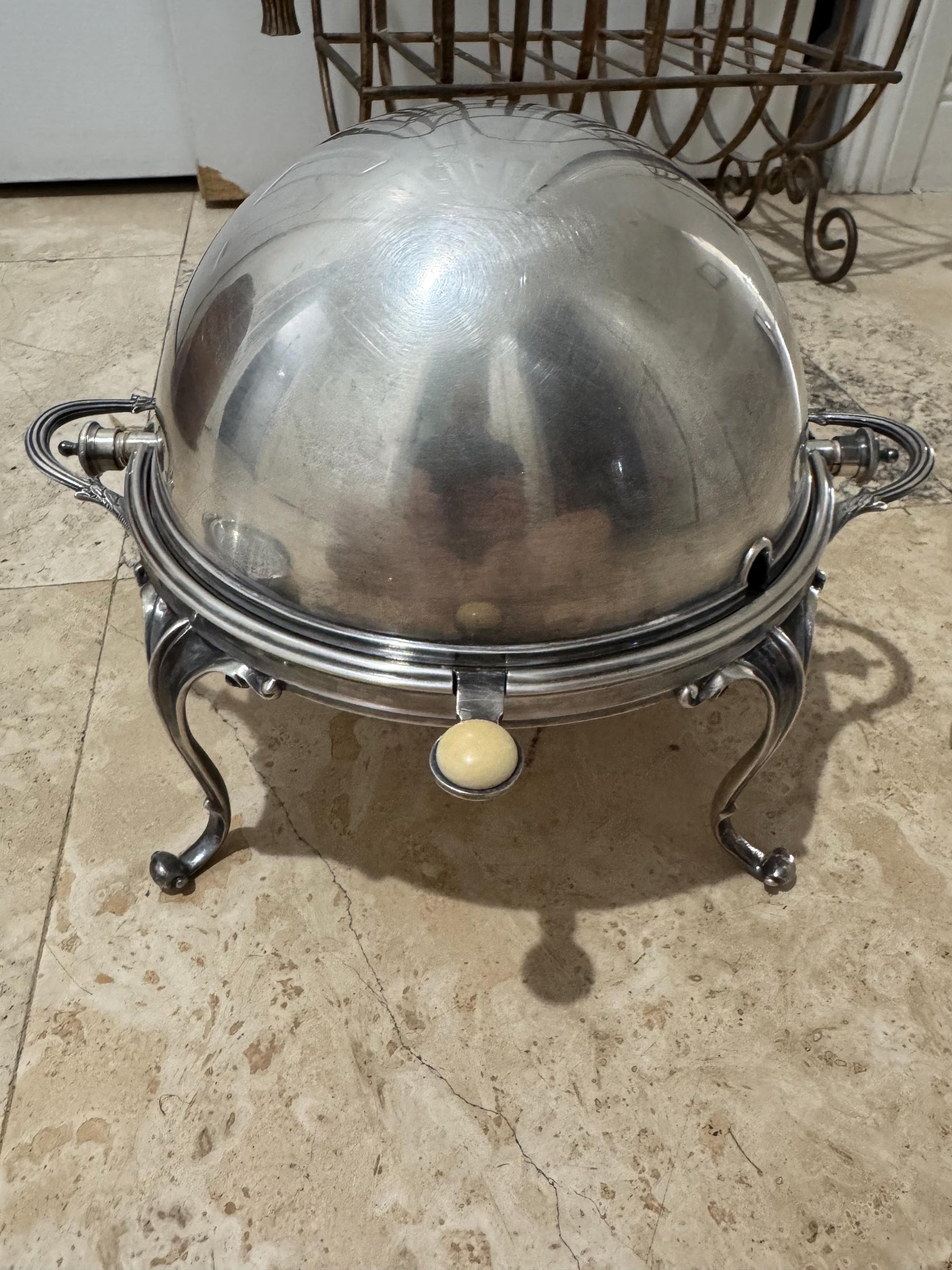 Barker Ellis Silver Dome Server with removable trays made in England beautiful antique