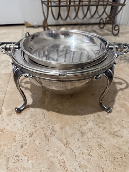Barker Ellis Silver Dome Server with removable trays made in England beautiful antique
