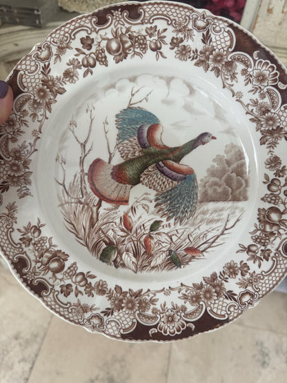 Wild turkey plate Johnson brothers rare