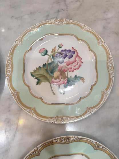 Andrea by Sadek Winterthur Floral plates dinner size set of four