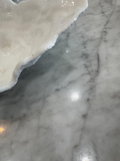 Italian White Shell bowl Beaitiful coastal MCM decor bowl