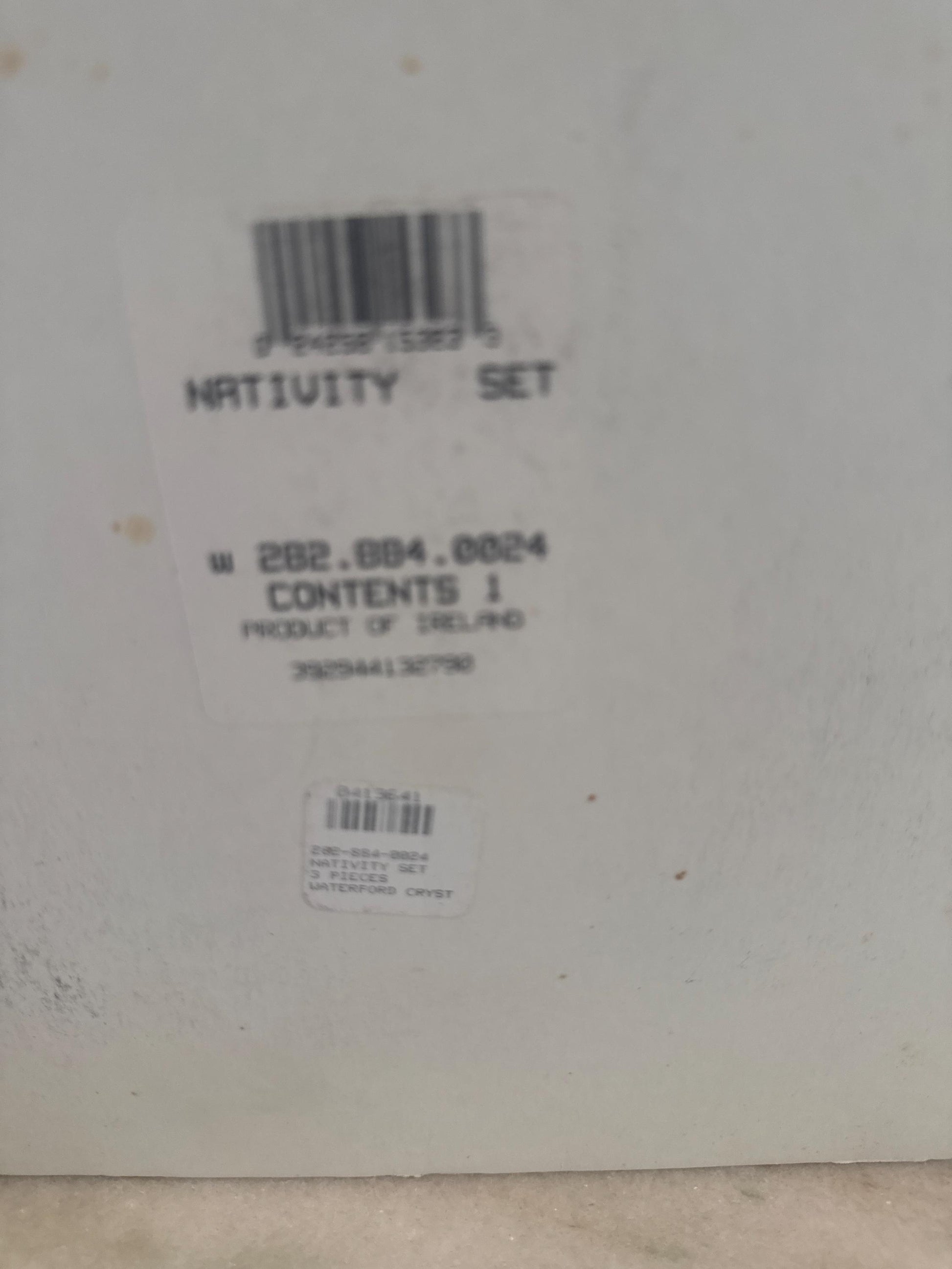 Waterford nativity Irish crystal vintage Waterford made in Ireland boxes and stickers 9 pc holy family 3 wise men angel pristine