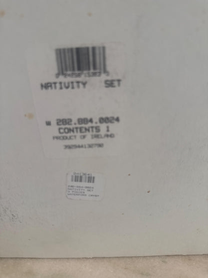 Waterford nativity Irish crystal vintage Waterford made in Ireland boxes and stickers 9 pc holy family 3 wise men angel pristine