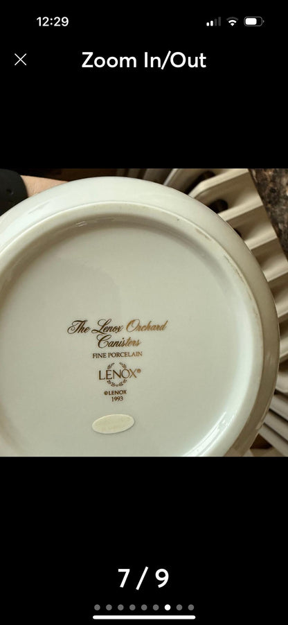 Lenox Kitchen Cannisters Vintage Set 4 pieces perfect Flour, Tea, Coffee, Sugar Lidded Cannisters