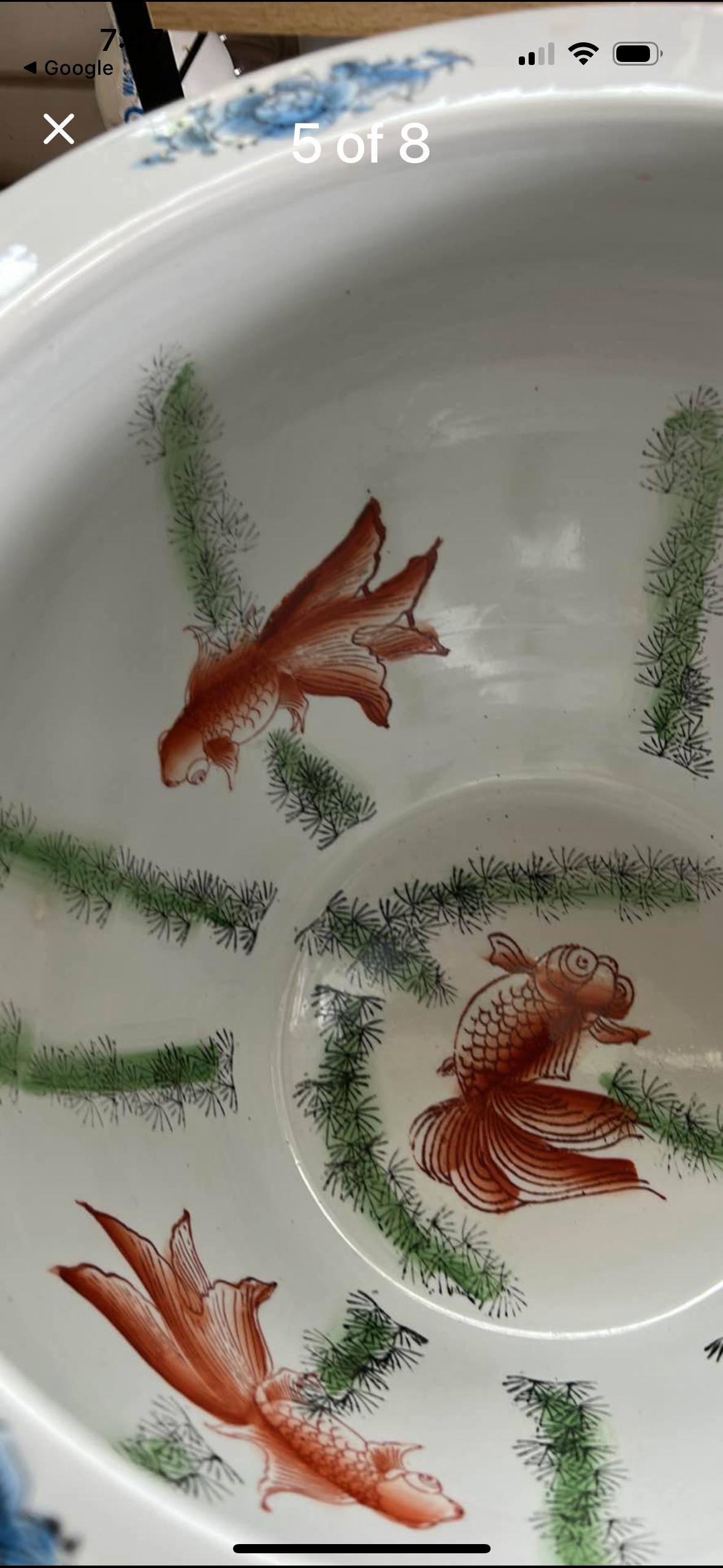 Mille Fleur Fish Pot Planter Chinese Planter 1000 flowers