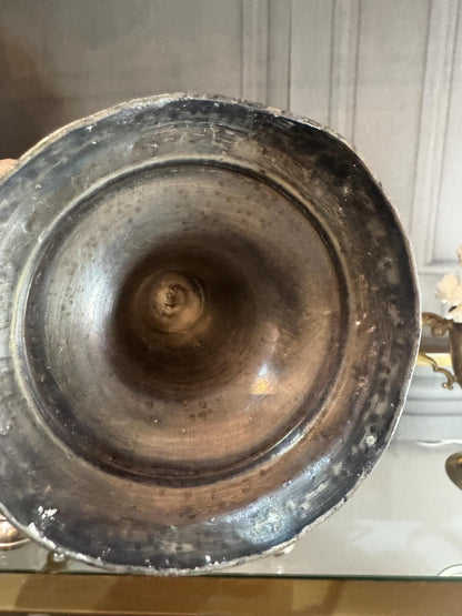 lot of vintage silver plate and pewter trophy cups from England styling pieces