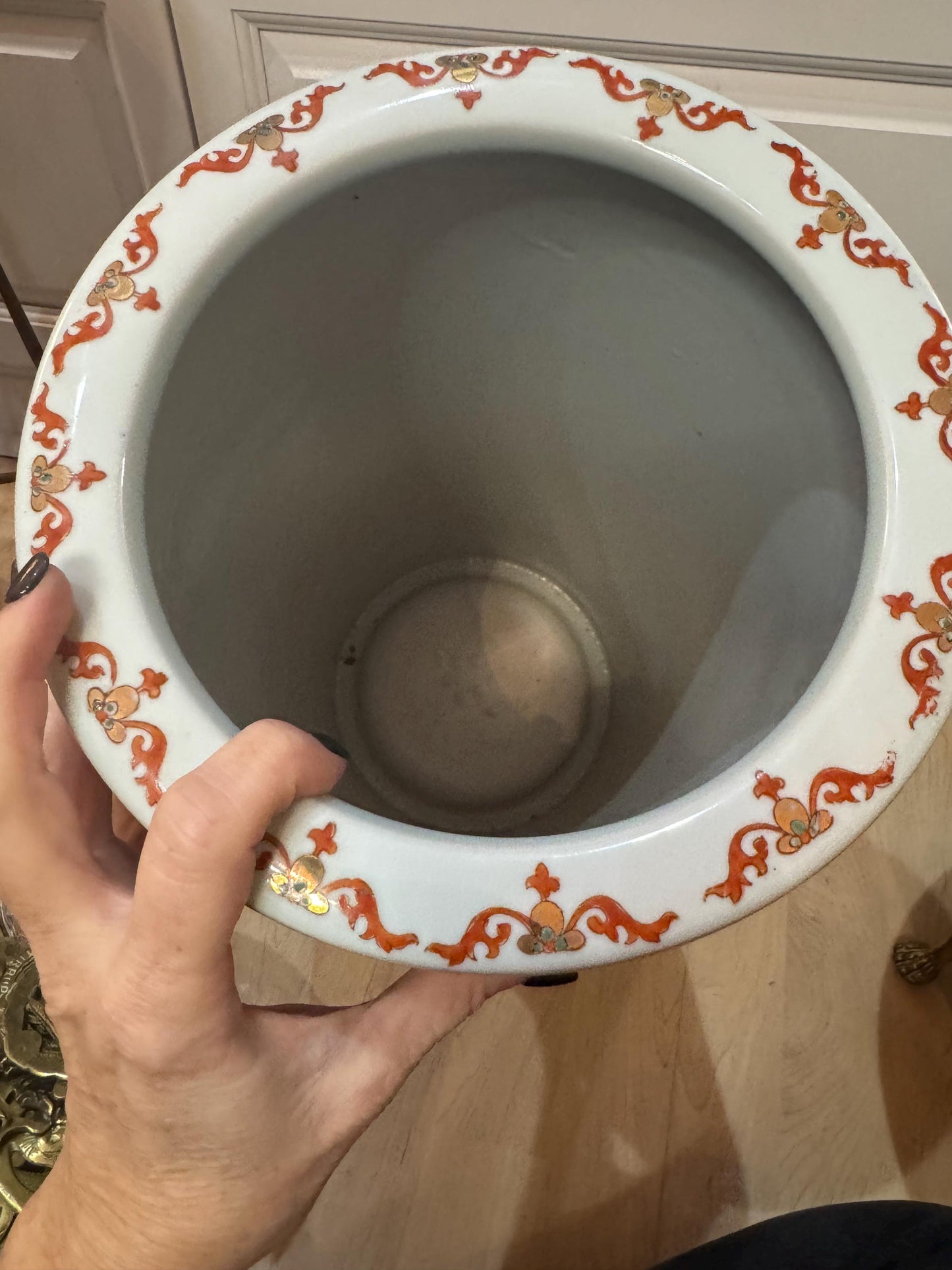 Famille Rose Umbrella Stand Floral Cylinder vase Asian import vase