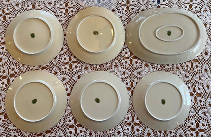 Vintage Johann Seltmann Fish plate set Platter Dinner Plates German Fine Porcelain Vintage Fish plates Plate Wall Coastal Decor