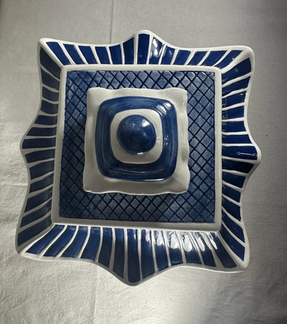 Pagoda Jar Blue Willow Christopher Johnson Lidded jar series 3 Blue Willow pagoda