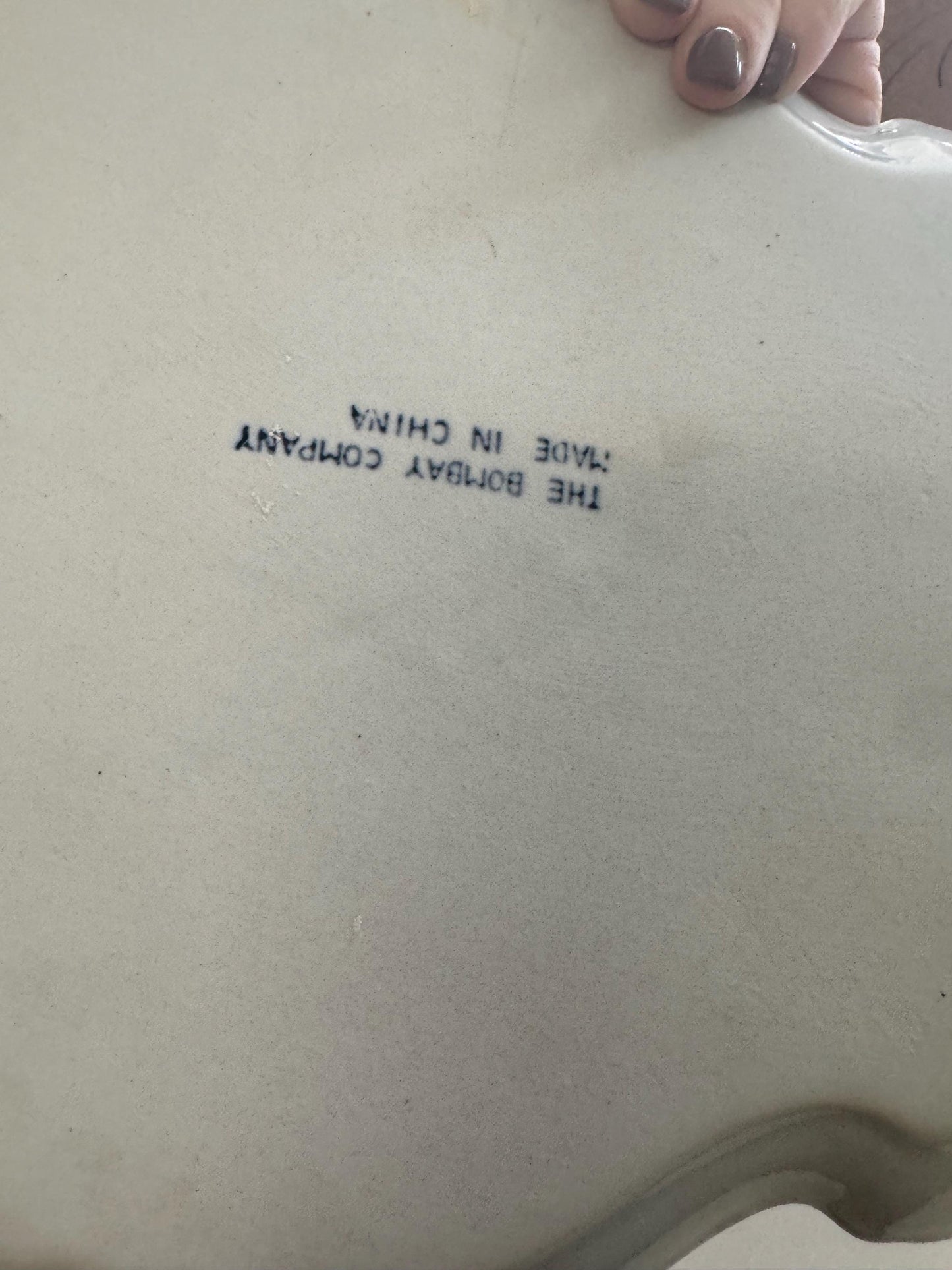 Bombay Company Double Happiness platter Blue white platter