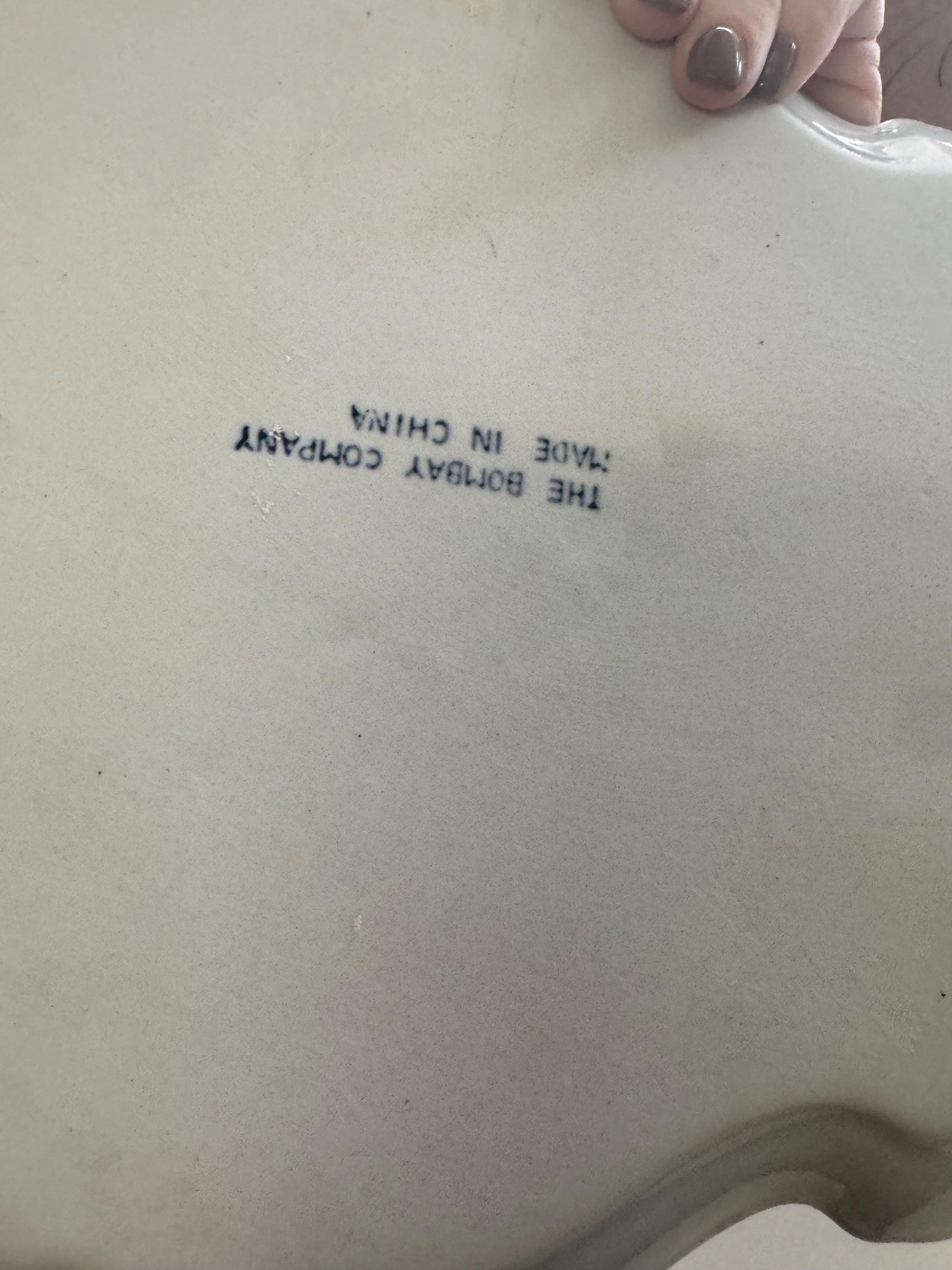Bombay Company Double Happiness platter Blue white platter