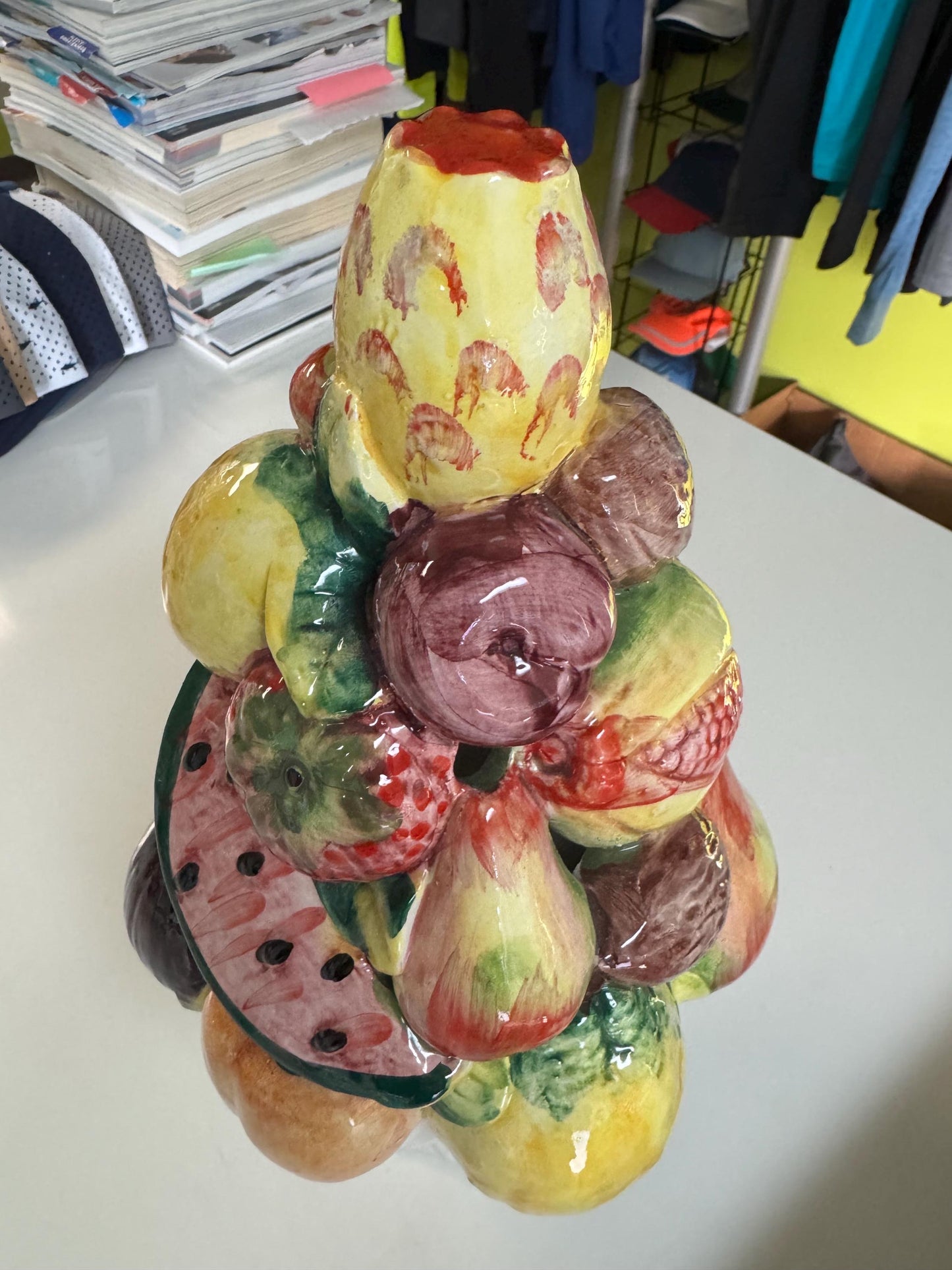 Italian fruit topiary ceramic fruit topiary for kitchen decor