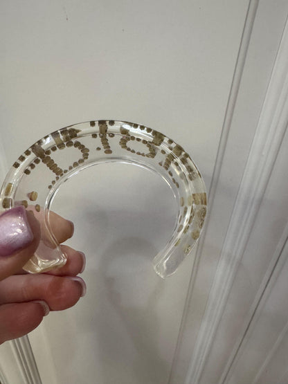 Vintage Christian Dior Cuff designed by John Galinano Special pink rhinestone lucite cuff