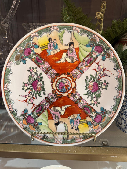 Rose Medallion Large Plate 10 inches