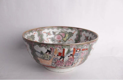 Rose Medallion Bowl Famille Rose Asian import 9 inches wide perfect decor item