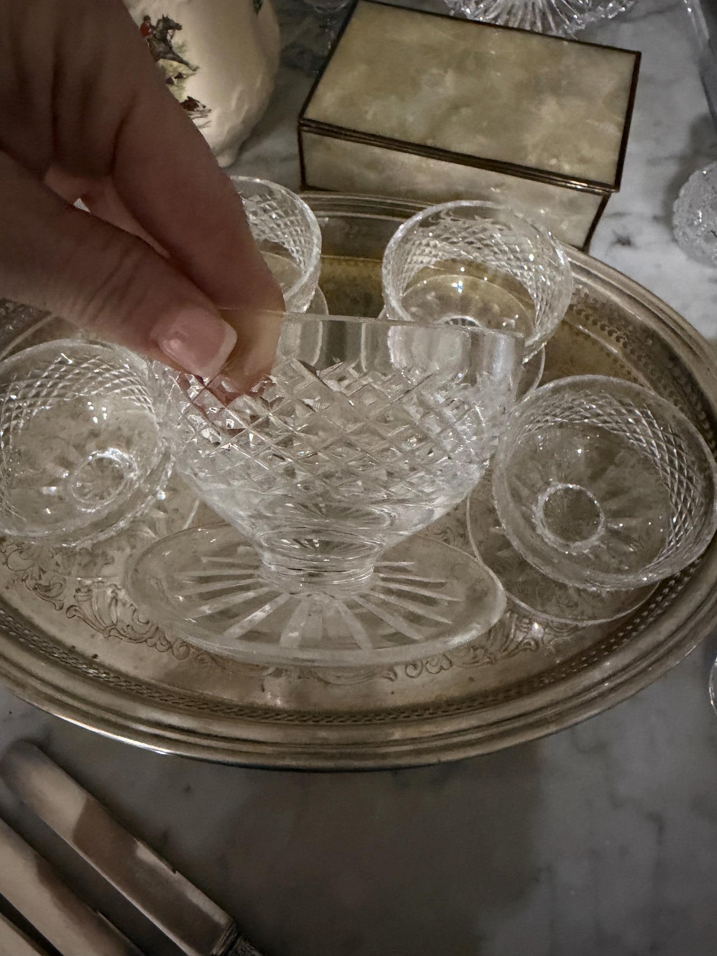 Waterford Alana dessert dish vintage Waterford footed bowls