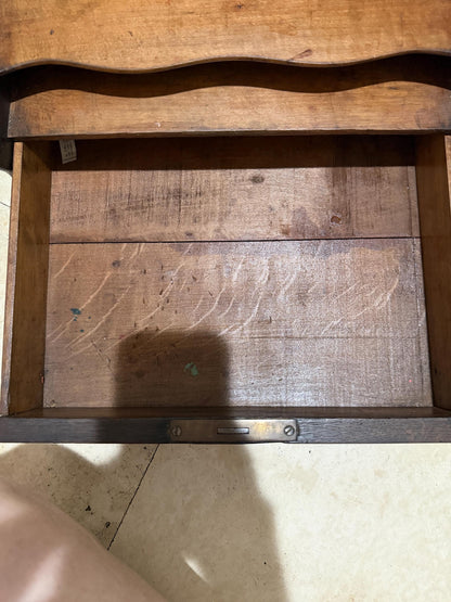 Antique Edwardian letter box Desk tambour desk with lions handles storage piece wood with lid and drawer