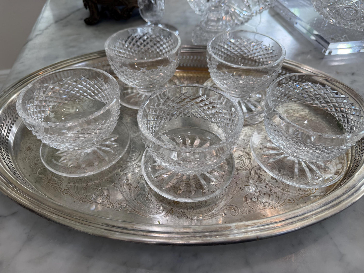 Waterford Alana dessert dish vintage Waterford footed bowls