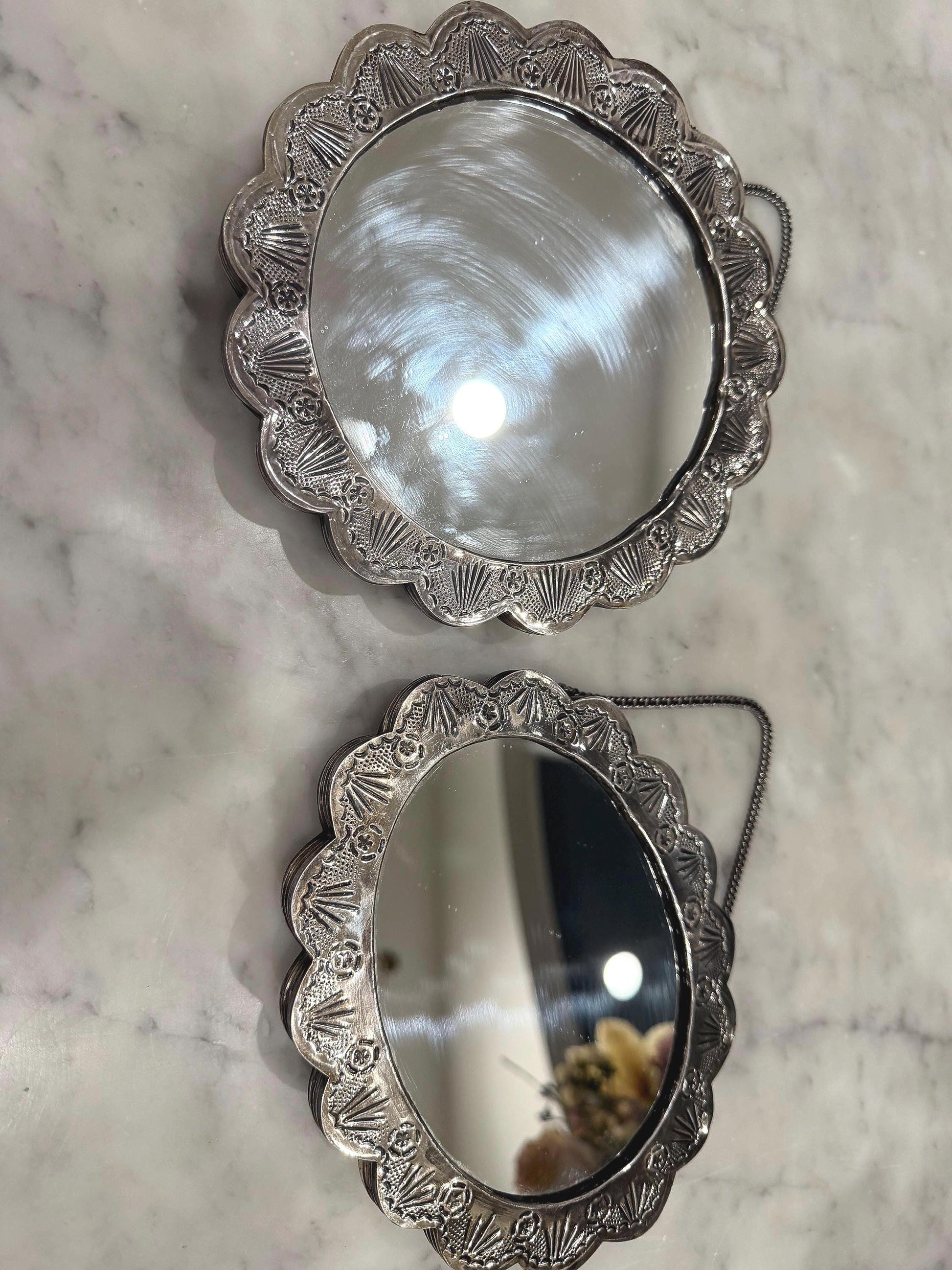 Turkish Wedding Mirrors 900 silver Antique mirrors Traditional dowry gift