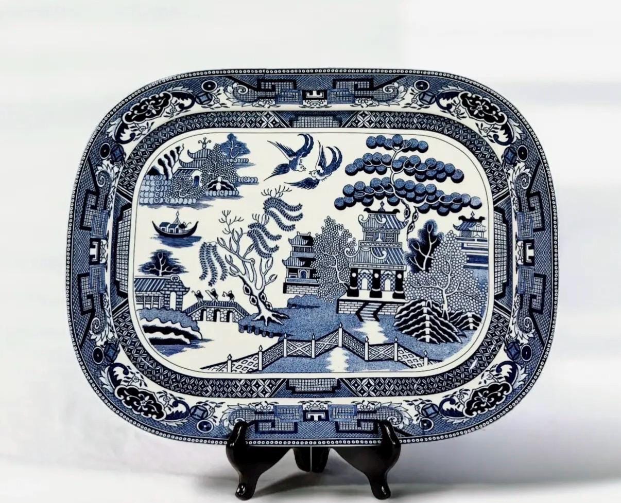Blue Willow Platter Transferware Platter large