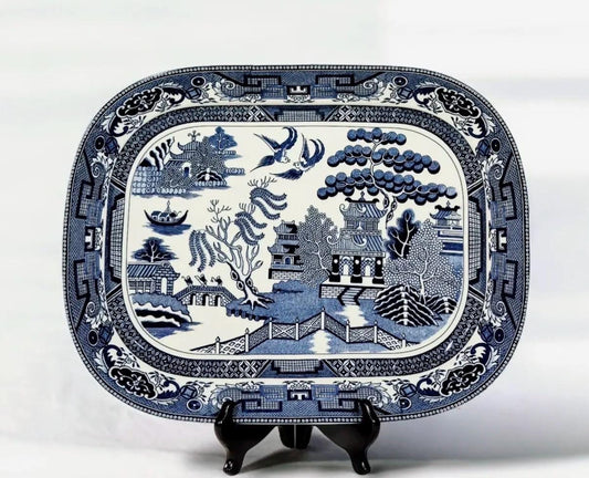 Blue Willow Platter Transferware Platter large