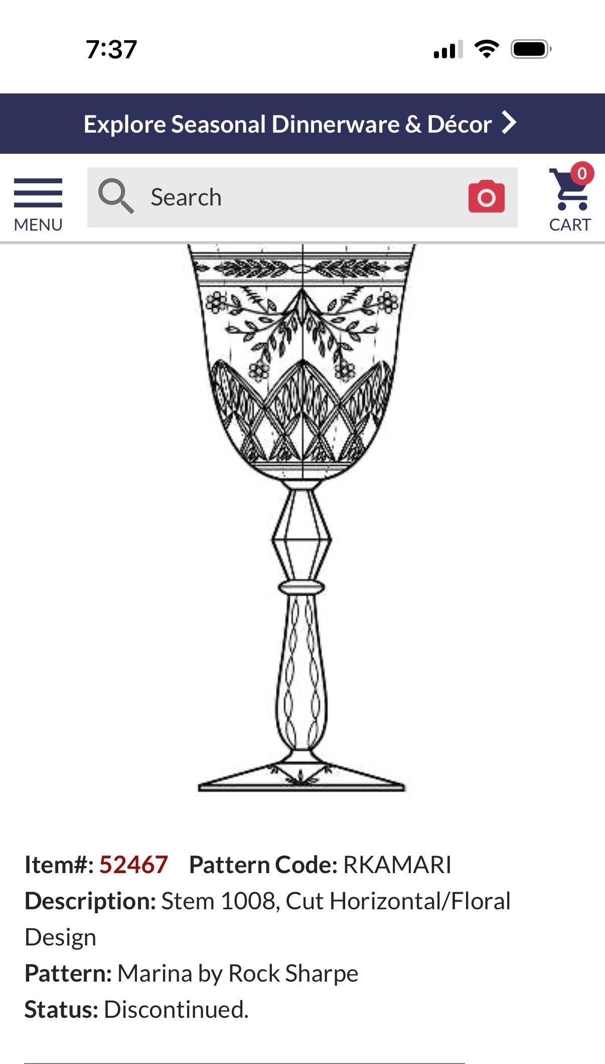 Rock Sharpe Marina Crystal Stenware 50 pcs wine, water, champagne coupes, cordials etc excellent and gorgeous