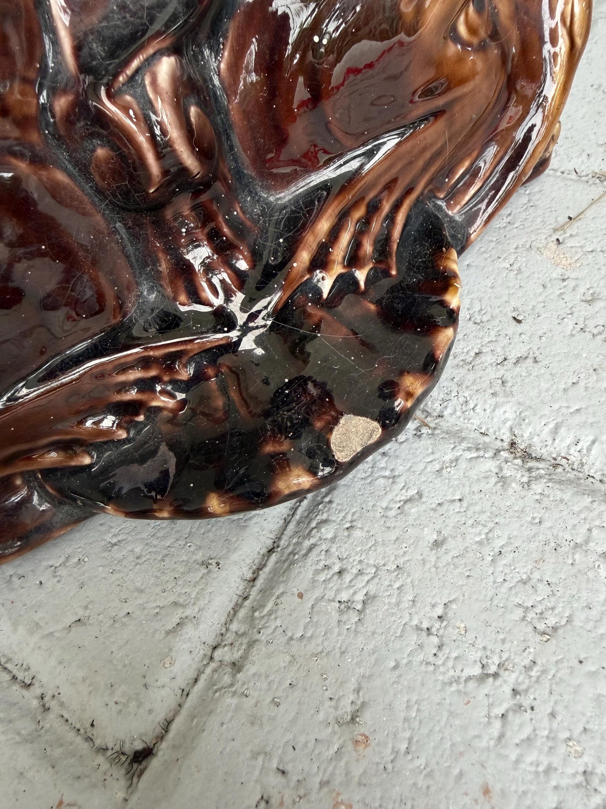 Lewis Jarvis Harvey Dolphin Majolica pedestal