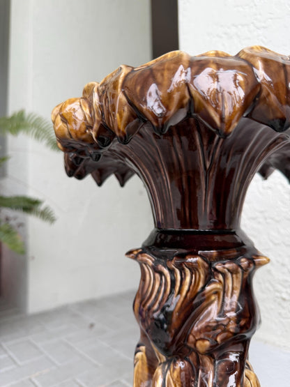 Lewis Jarvis Harvey Dolphin Majolica pedestal
